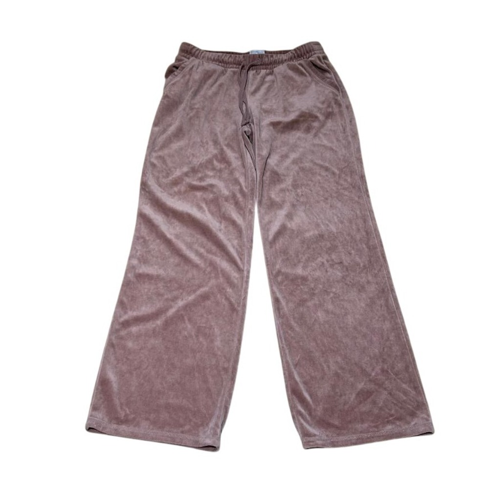 Sunday Velour Wide Leg Lounge Pants Drawstring XS Comfy Casual